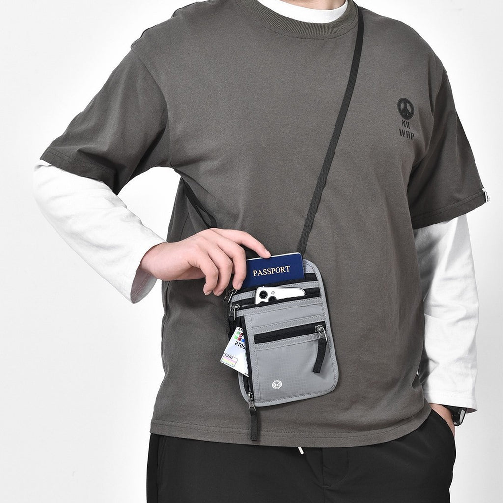 Multi Functional Travel Passport Bag Nylon Waterproof Anti Theft Ultra Light With Card Slots For Men Women