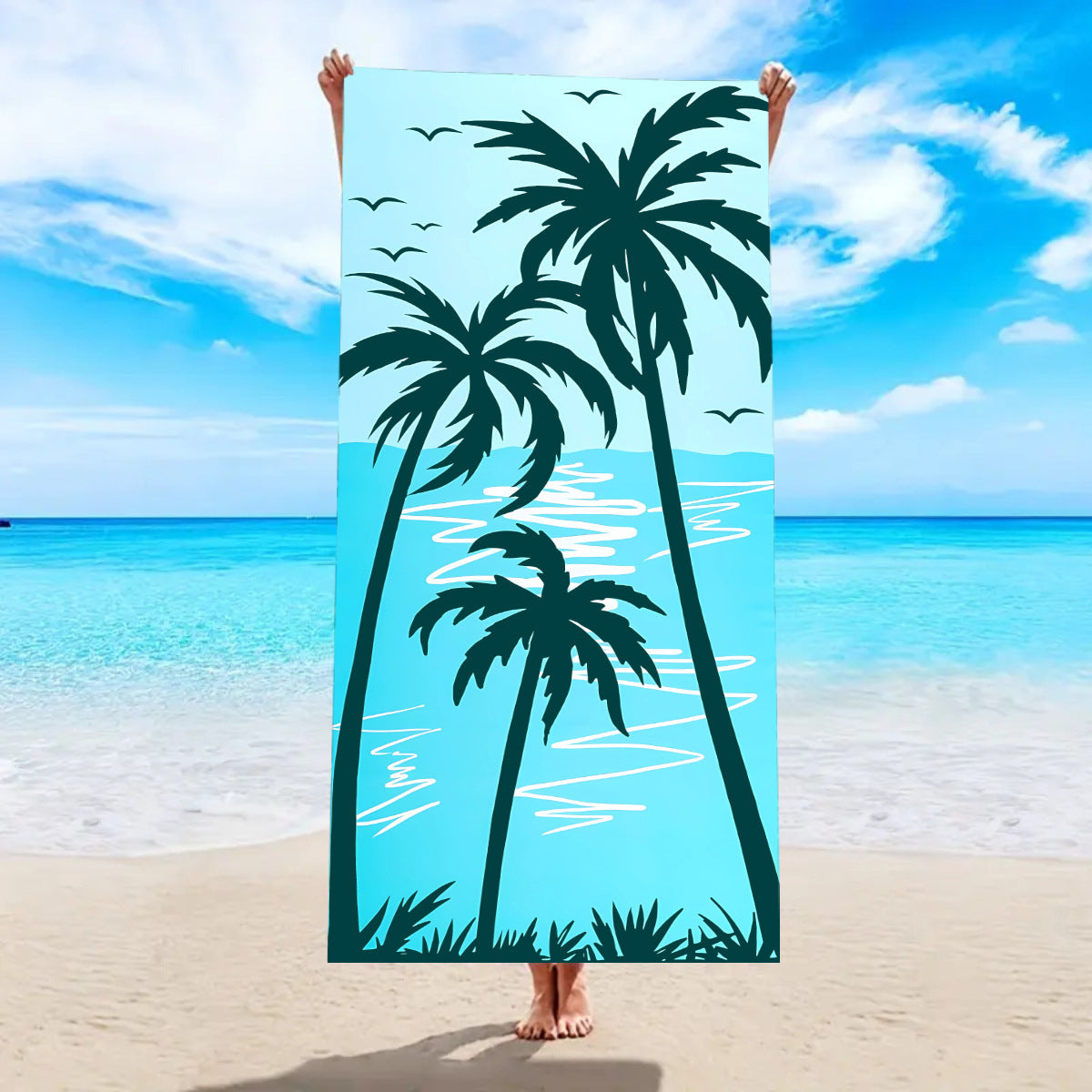 Quick-drying Microfiber Beach Bath Towel Double-sided Velvet