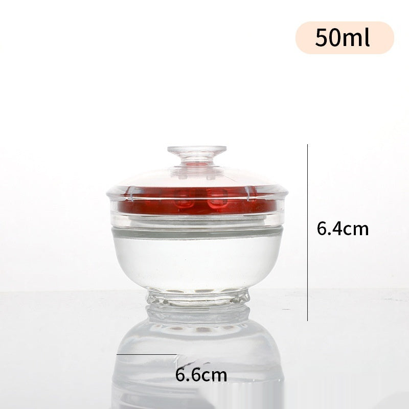 Cubilose Glass Bottle Jar High Temperature Resistant Subpackaging Bottles 150ml 84 Pieces Per Box