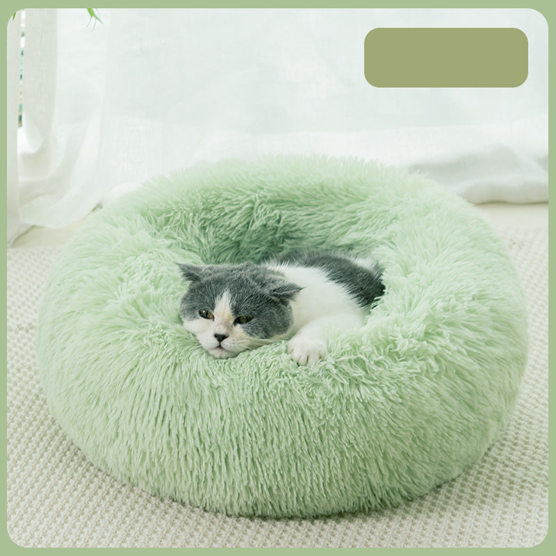 Plush Warm Dog Bed In Winter