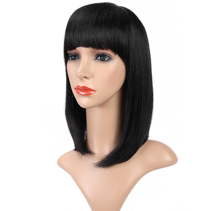 Bob Wig with Bangs - Synthetic Style