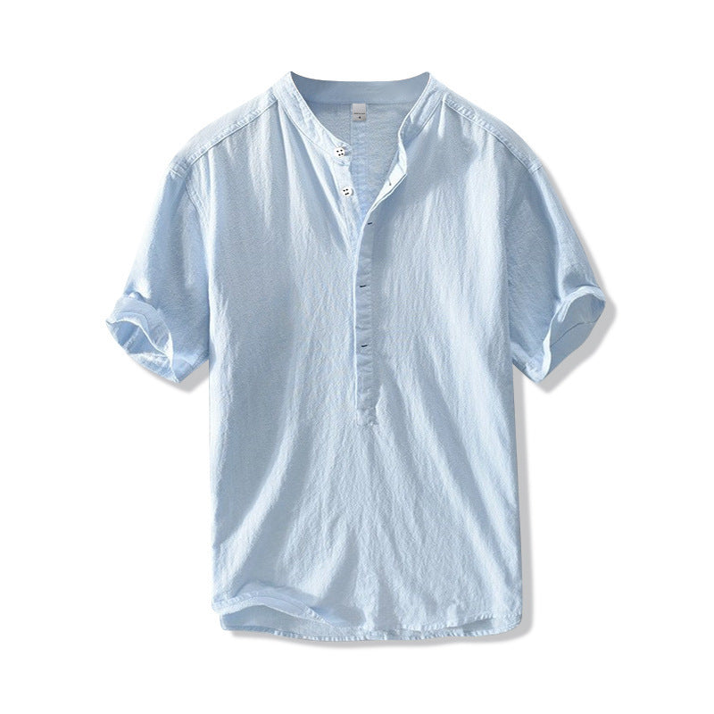 Chinese Style Summer Men's Linen Shirt