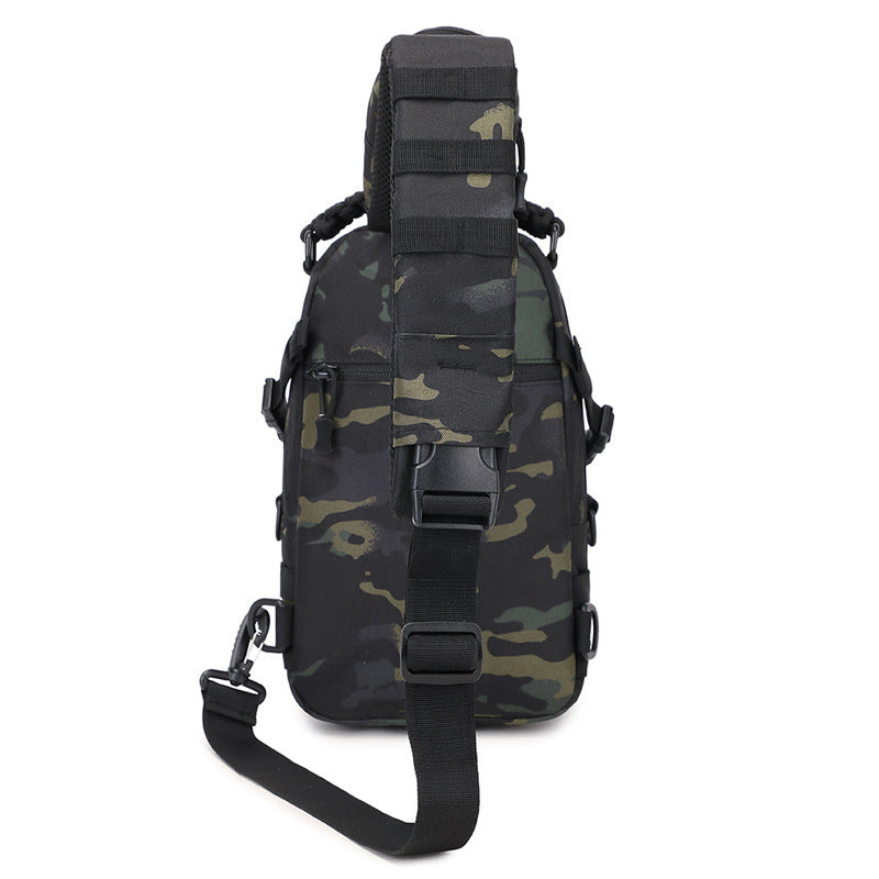 Camouflage Outdoor Chest Bag for Men Multifunctional Single Shoulder Nylon Breathable Comfort Carryall