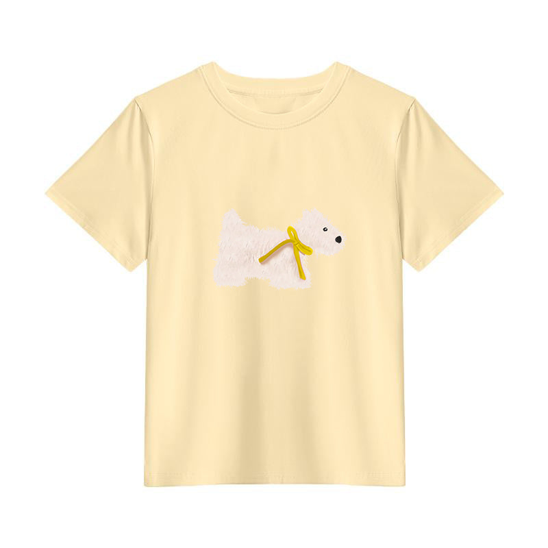 Korean Style Sweet White Shoulder Women's T-shirt
