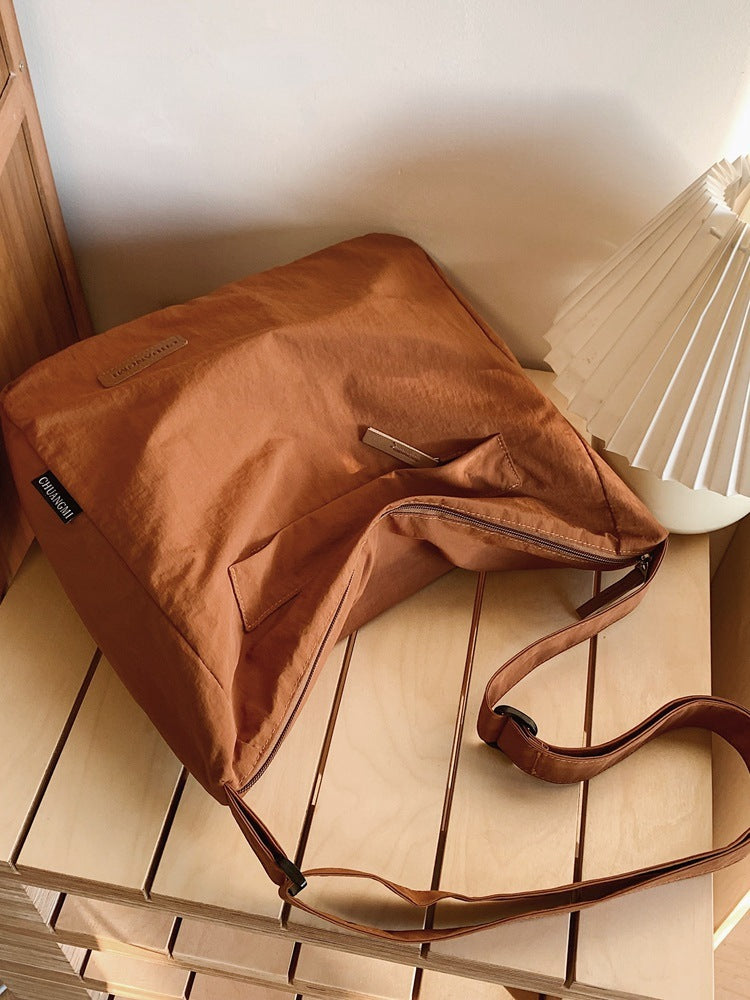 Women's Large Capacity Waterproof Oxford Cloth Crossbody Bag Green Brown Beige Lightweight Everyday Essential