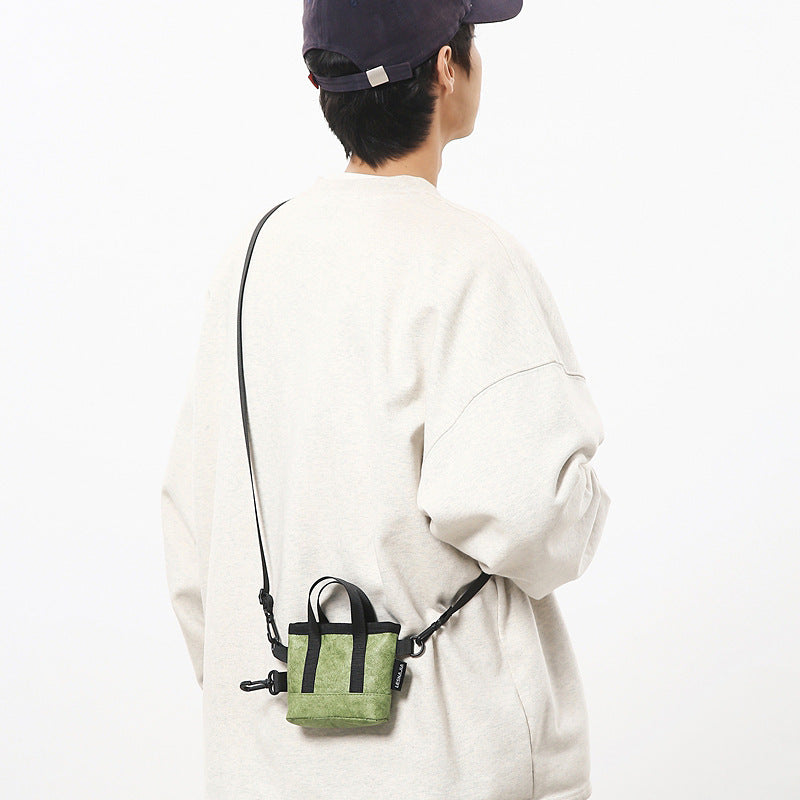 Mini Tote Bag Earphone Coin Purse Tyvek Daily Use Horizontal Square Three Dimensional Pocket Available In Colors