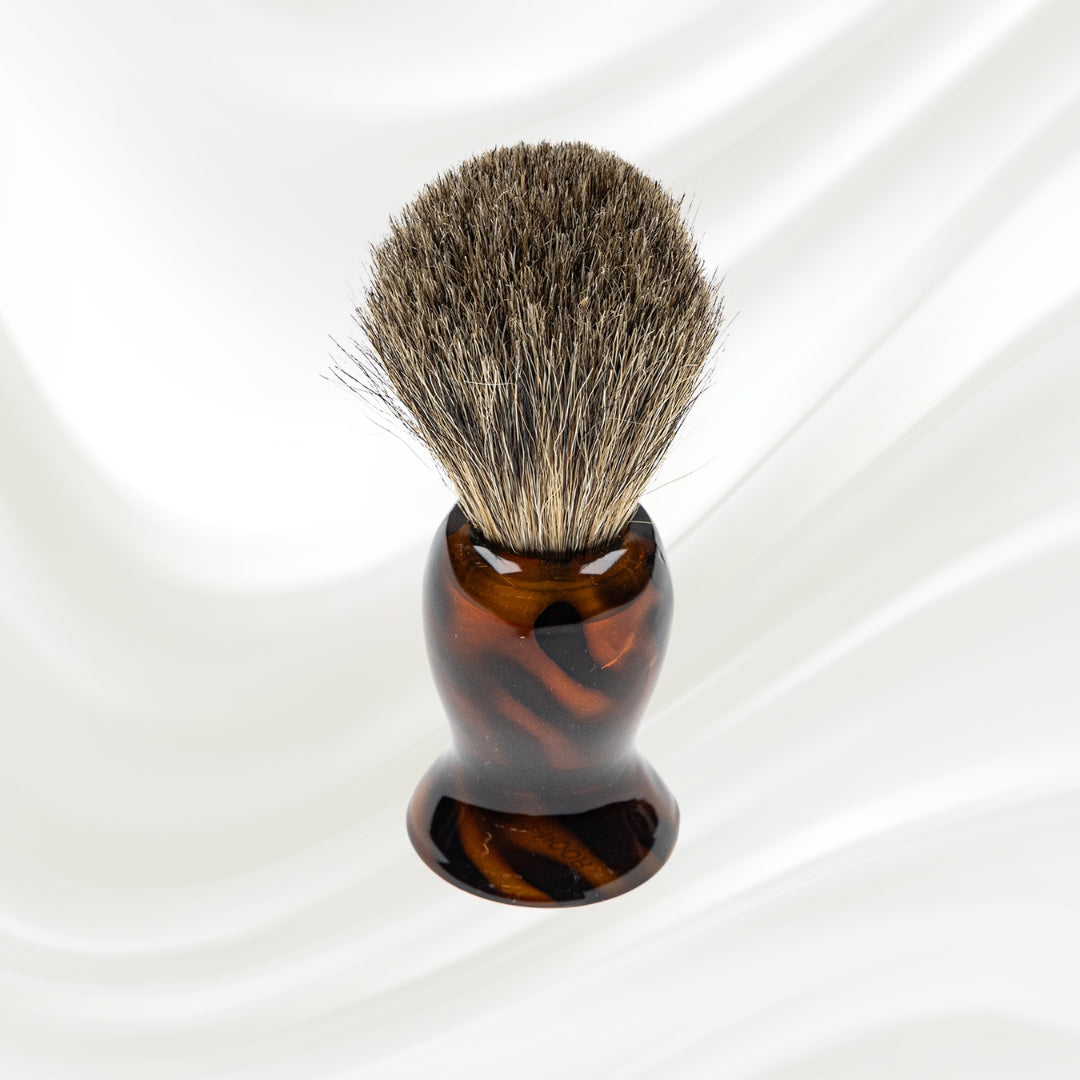 Jaspè Badger Hair Shaving Brush - Premium Wet Shave with Tortoiseshell Handle-2