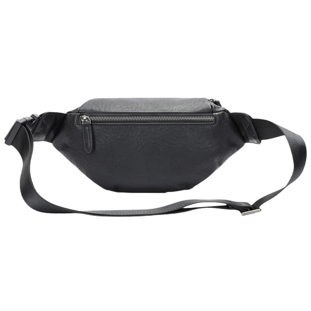 Leather Messenger Bag For Men Genuine First Layer Cowhide Leather Multi Functional Shoulder Chest Bag For Travel