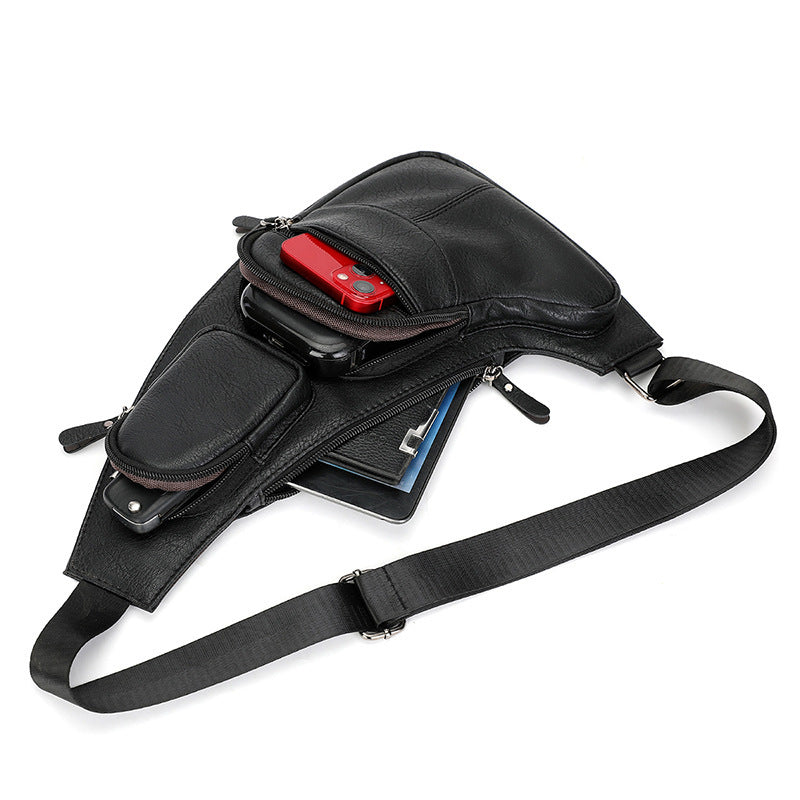 Men's Chest Bag Anti Theft Outdoor Shoulder Bag Waterproof Ultra Light Wear Resistant Casual Street Trend