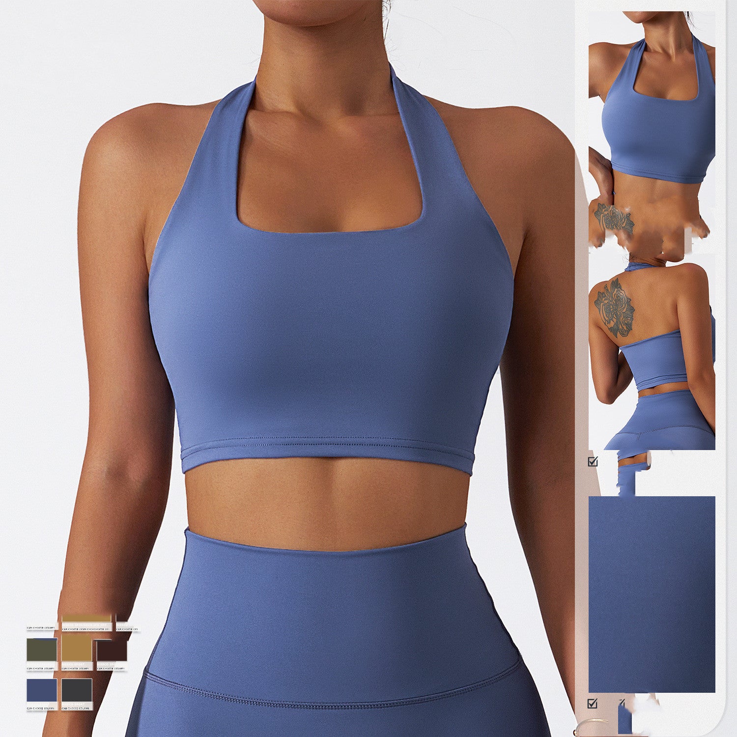 Quick-Dry Sports Bra with Push-Up Support - Nude Feel Yoga Vest