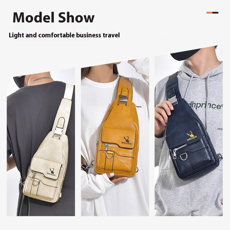 Retro Easy Matching Shoulder Bag With Large Capacity Waterproof Satchel In Creamy White Gray Black Blue Dark Brown