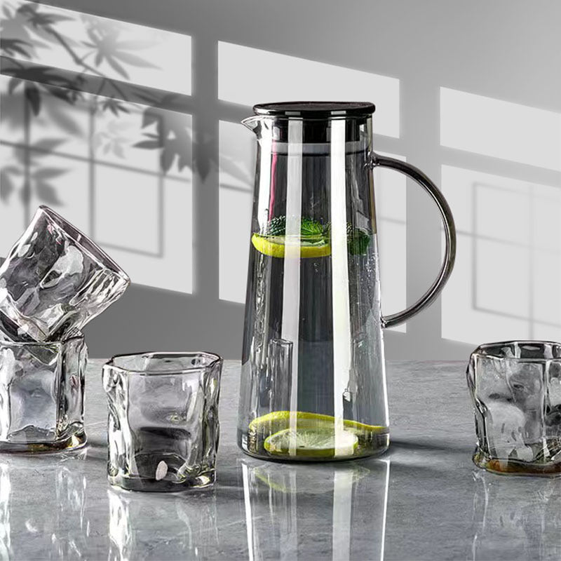 Nordic Style Large Capacity Water Utensils Set For Home 1500ml Teapots And Kettles In Smoke Gray Or Amber