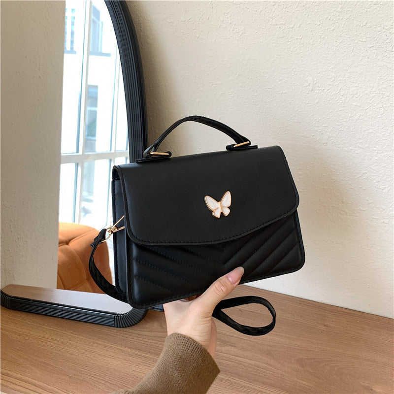 Four Seasons Trendy Joker Womens PU Leather Bow Accent Horizontal Square Tote Bag In Multiple Colors