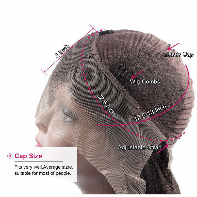 Ombre Lace Front Human Hair Wig - Colorful Gradient