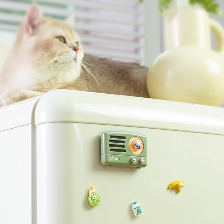 Stickers Bluetooth Stereo Speakers For Refrigerator And Kitchen Decor Green And Red Wireless Heavy Bass