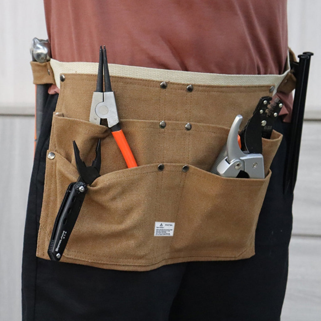 Multi Pocket Canvas Apron For Men And Women With Utility Pockets For Gardening Carpentry Electrician And Mechanics