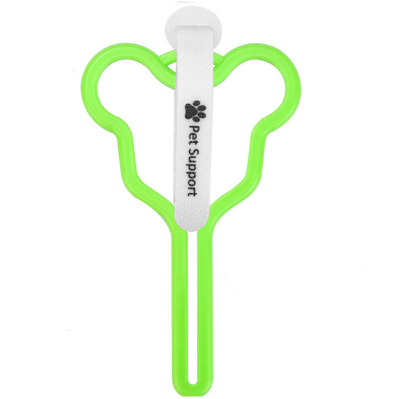 Pet Poop Bag Holder Hands Free Fixed Clip For Cat And Dog Walking Dispenser Velcro Random Color