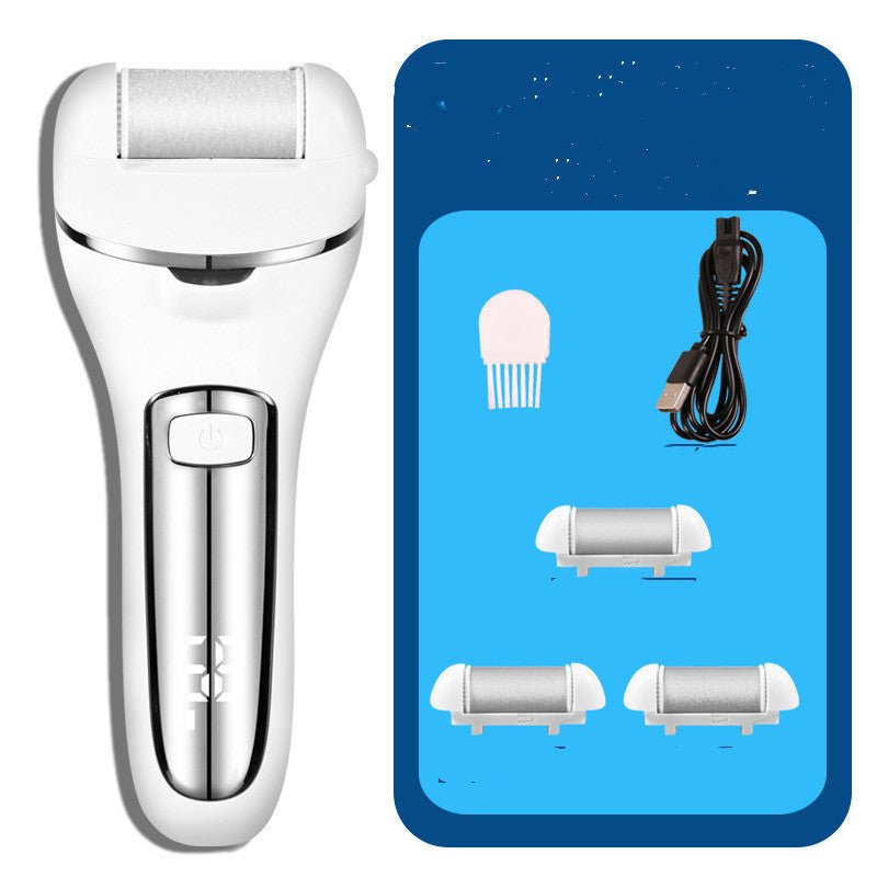 Electric Foot Scrubber Exfoliating Device With Callus Remover Rechargeable 1200mAh ABS