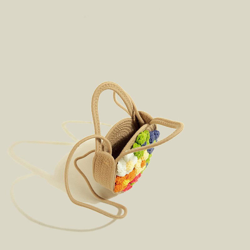 Beach Seaside Bag - Cotton Linen Spring Tote with Phone Pocket