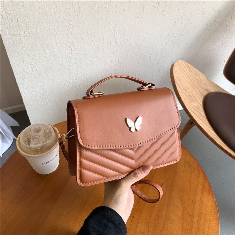 Four Seasons Trendy Joker Womens PU Leather Bow Accent Horizontal Square Tote Bag In Multiple Colors