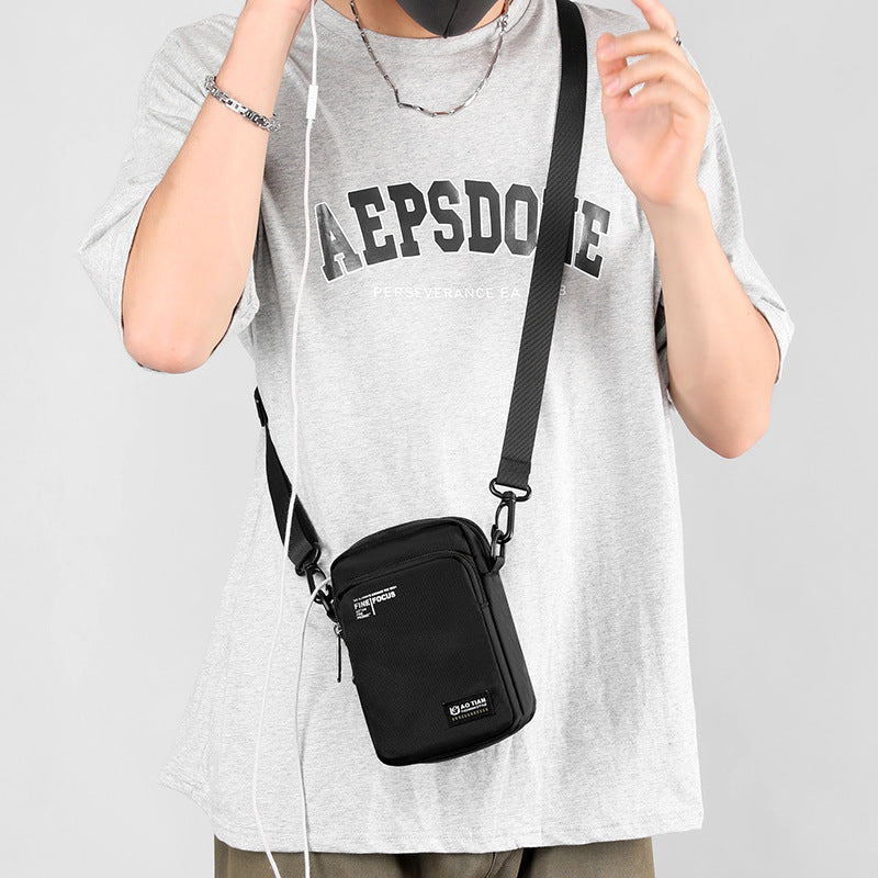 Casual Oxford Crossbody Bag With Letters Print Multi Functional Shoulder Messenger