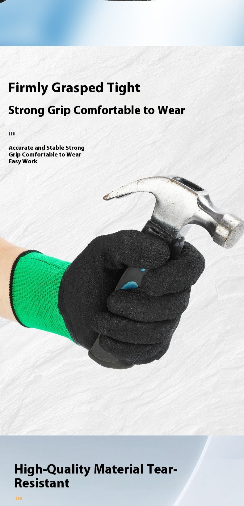 Wear-resistant Labor Protection Breathable Non-slip Work Site Rubber Rubber Gloves