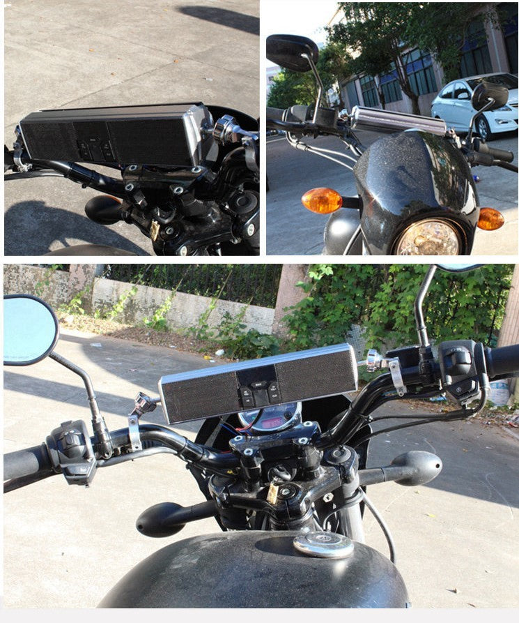 Waterproof Motorcycle Bluetooth Speakers Aluminum Construction for Motorcycles and Electric Vehicles Gold Silver Black