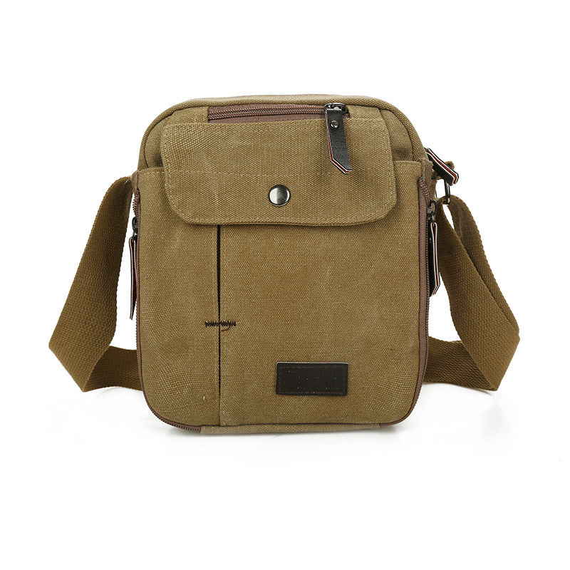 Casual Small Crossbody Korean Style Canvas Shoulder Bag For Men Urban Minimalist Design