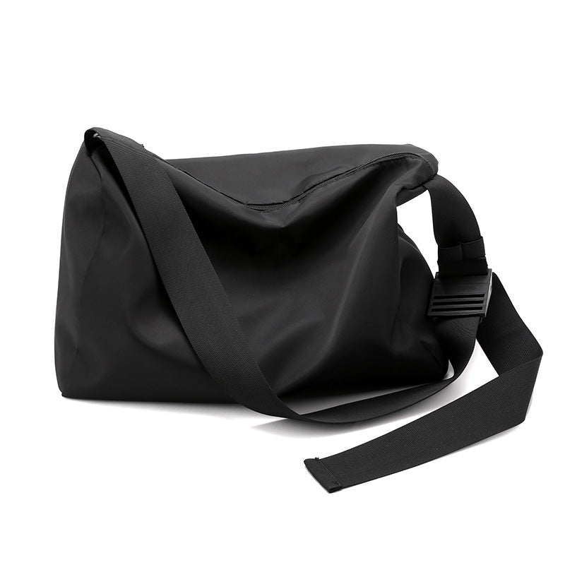 Mens Shoulder Bag Lightweight Water Repellent Sports Crossbody Nylon Bag Available In Black And Blue Travel Gym Outdoor