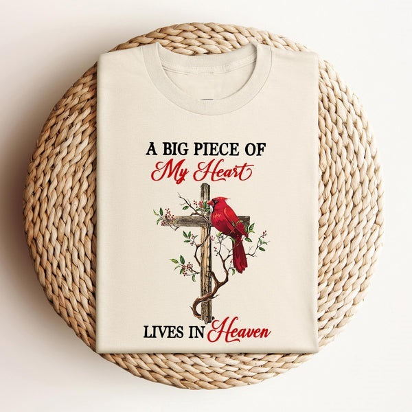 A Large Piece Of My Heart Living In Heaven Printed Top