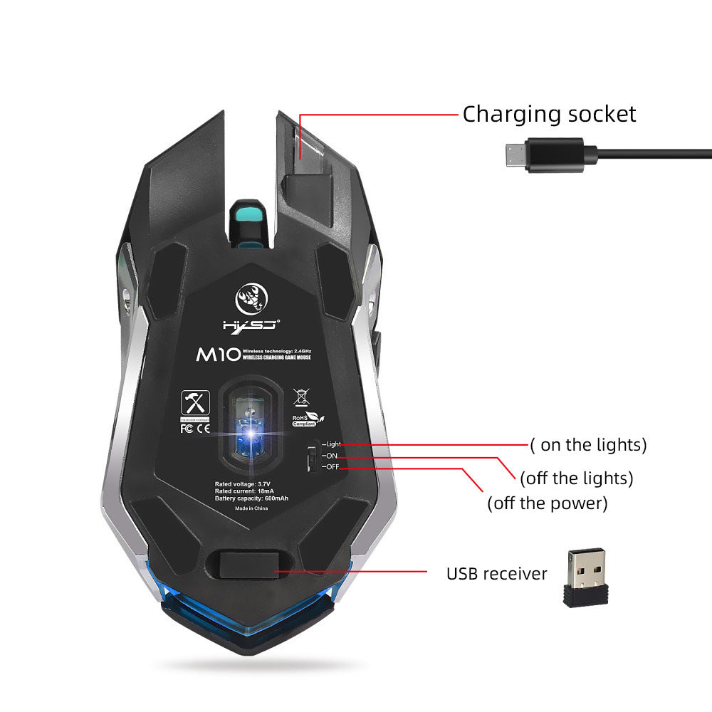 Wireless Gaming Mouse 2.4GHz - RGB LED Backlit Gaming Mouse