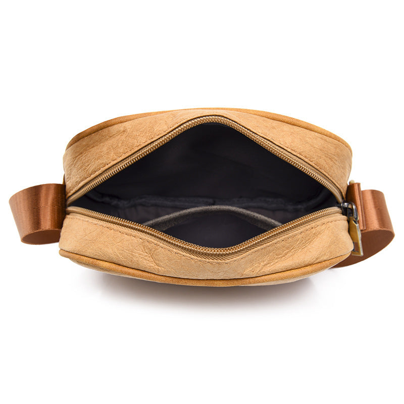 Men's Crossbody Bag Fashion Casual Waterproof Retro European American Style For Daily Use