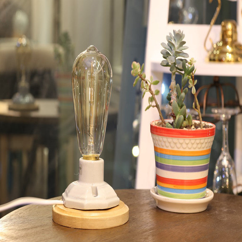 Retro Ceramic Table Lamp with Dimming Switch - Vintage Style Lighting