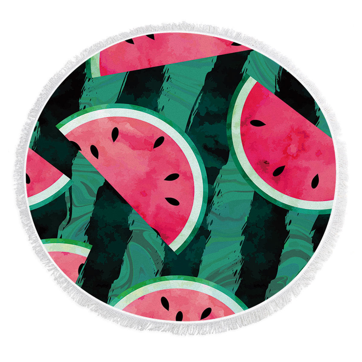Fruit round beach towel