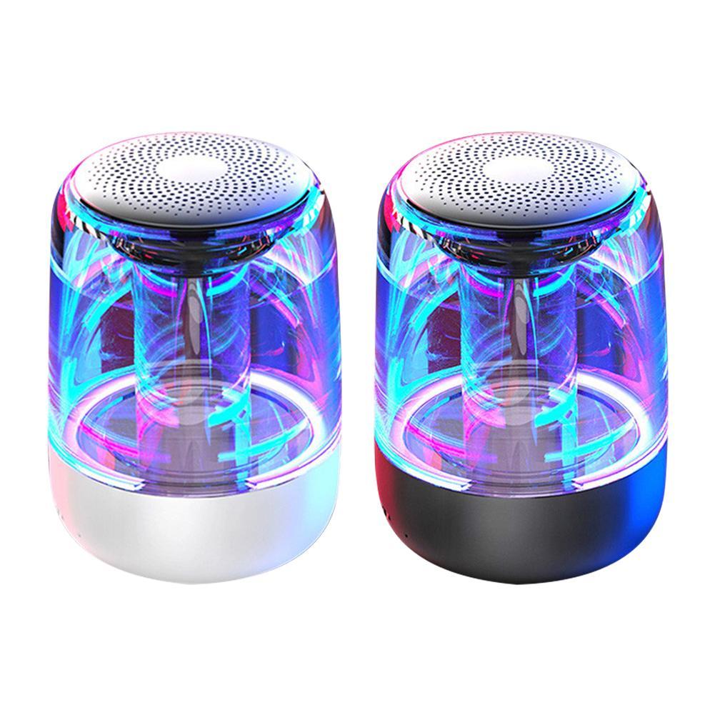 Portable Bluetooth Speaker With LED Light Built In Radio Powerful Bass Outdoor Wireless Speaker