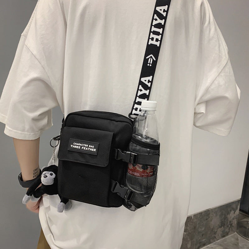 Mens Trendy Nylon Shoulder Bag Breathable Casual Street Style Available In Black Blue Yellow White