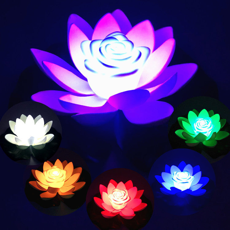 LED Lotus Lamp - Decorative Floating Water Light