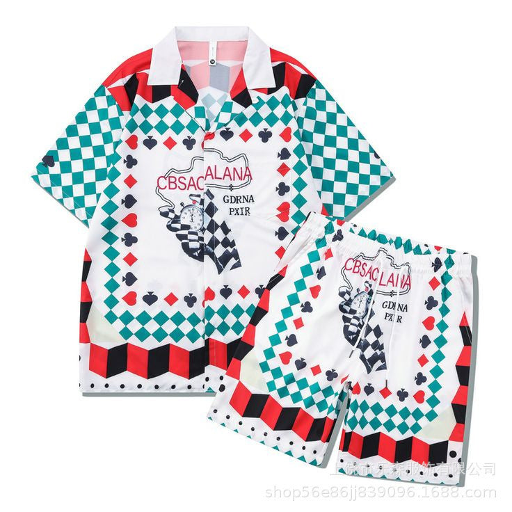 Beach Men And Women Short Sleeve Shirt Outfit