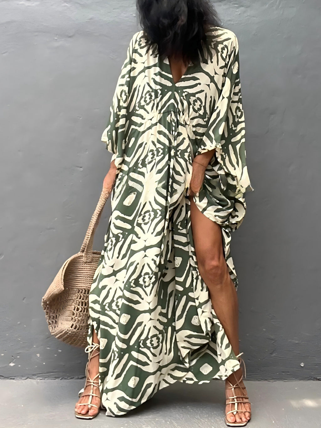 Drawstring Beach Cover-up Sun Protection Clothing Blouse