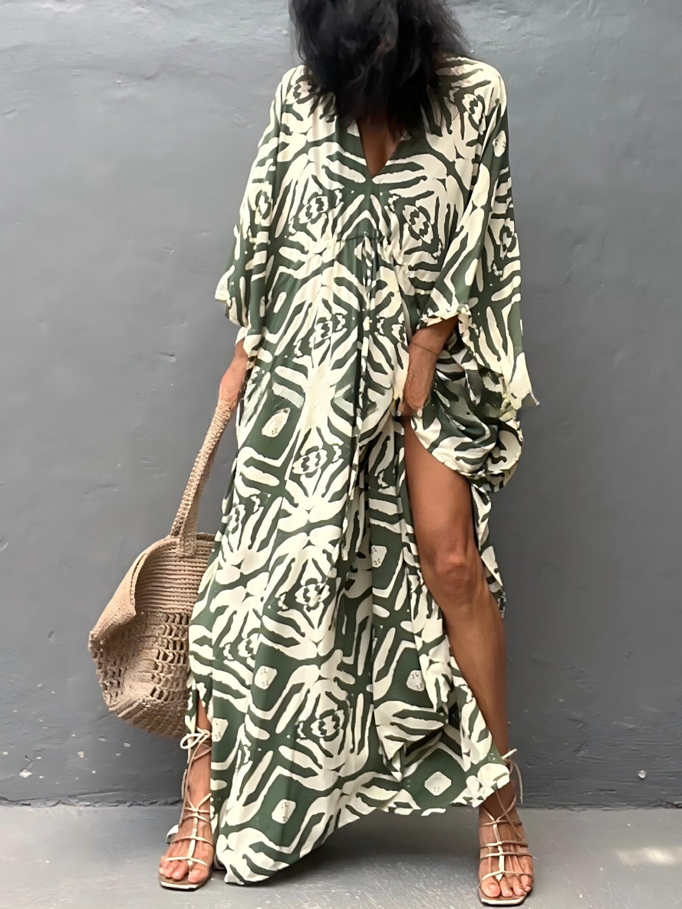 Drawstring Beach Cover-up Sun Protection Clothing Blouse