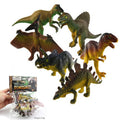 Dinosaur model toy set with multiple colorful dinosaur figures, assorted poses and sizes