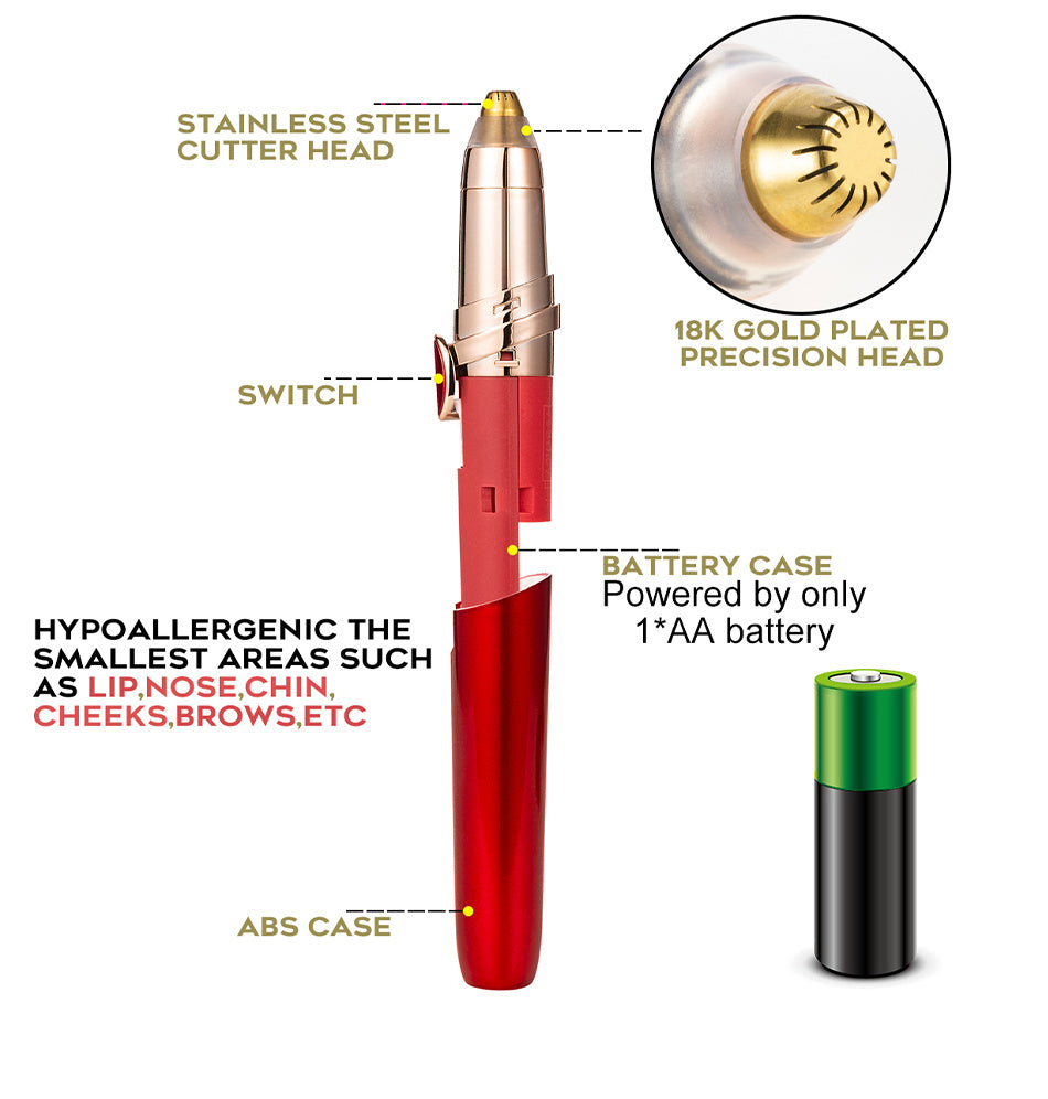 Second Generation Multifunction Eyebrow Trimmer White Black Red Compact USB Rechargeable Facial Grooming Tool