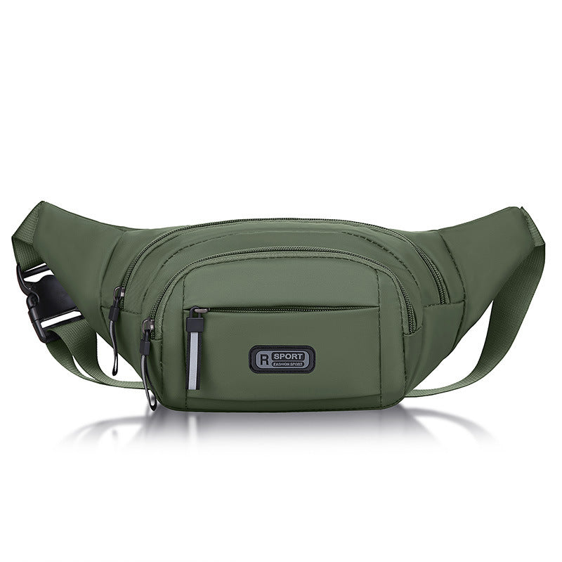 Men's Multifunctional Waist Bag Wear Resistant Waterproof Crossbody Nylon Bag for Travel and Everyday Use