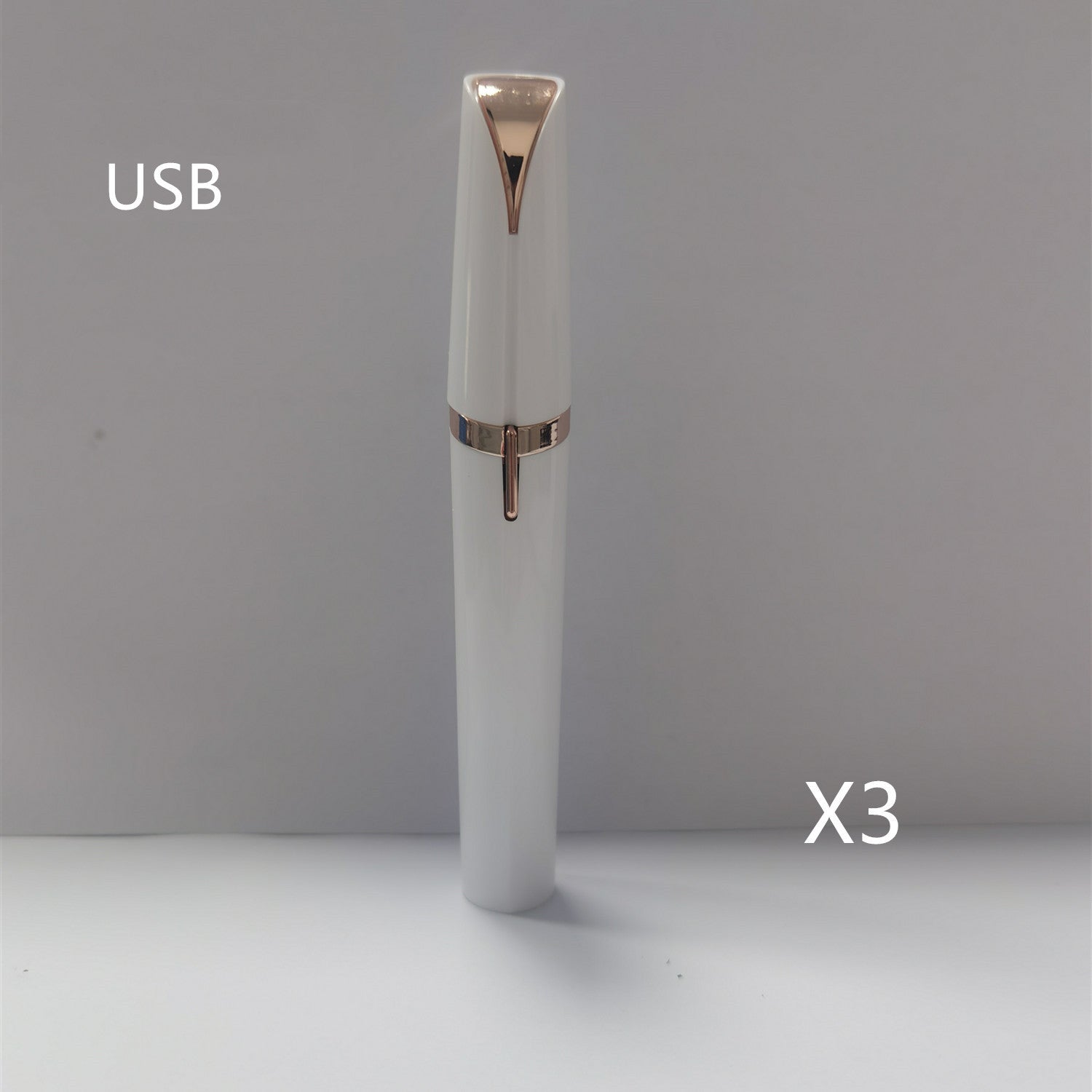 Mini Electric Eyebrow Trimmer Lipstick Brows Pen Hair Remover Painless Razor Epilator With LED Light