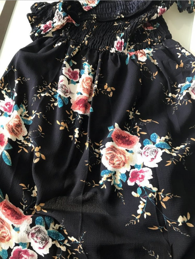 Boho Style Off Shoulder Maxi Dress For Women Beach Summer Dresses Bohemian Chic Gown