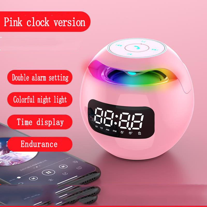 Dazzle Colour Mini Ball Card Bluetooth Speakers With LED Clock Display USB Portable Wireless Audio System