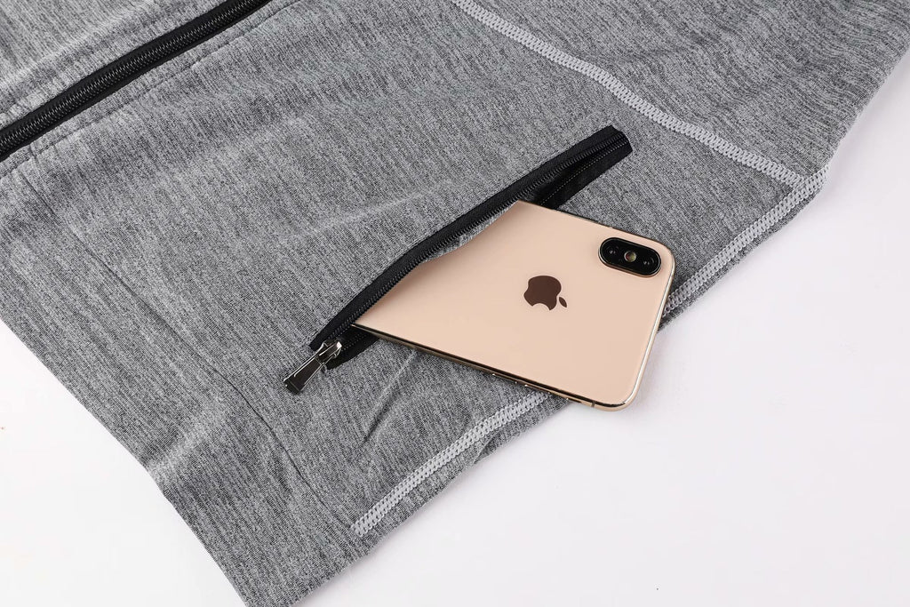 Men's Hooded Running Jacket For Autumn Long Sleeve Sports Outerwear With Plain Design And Moderate Thickness