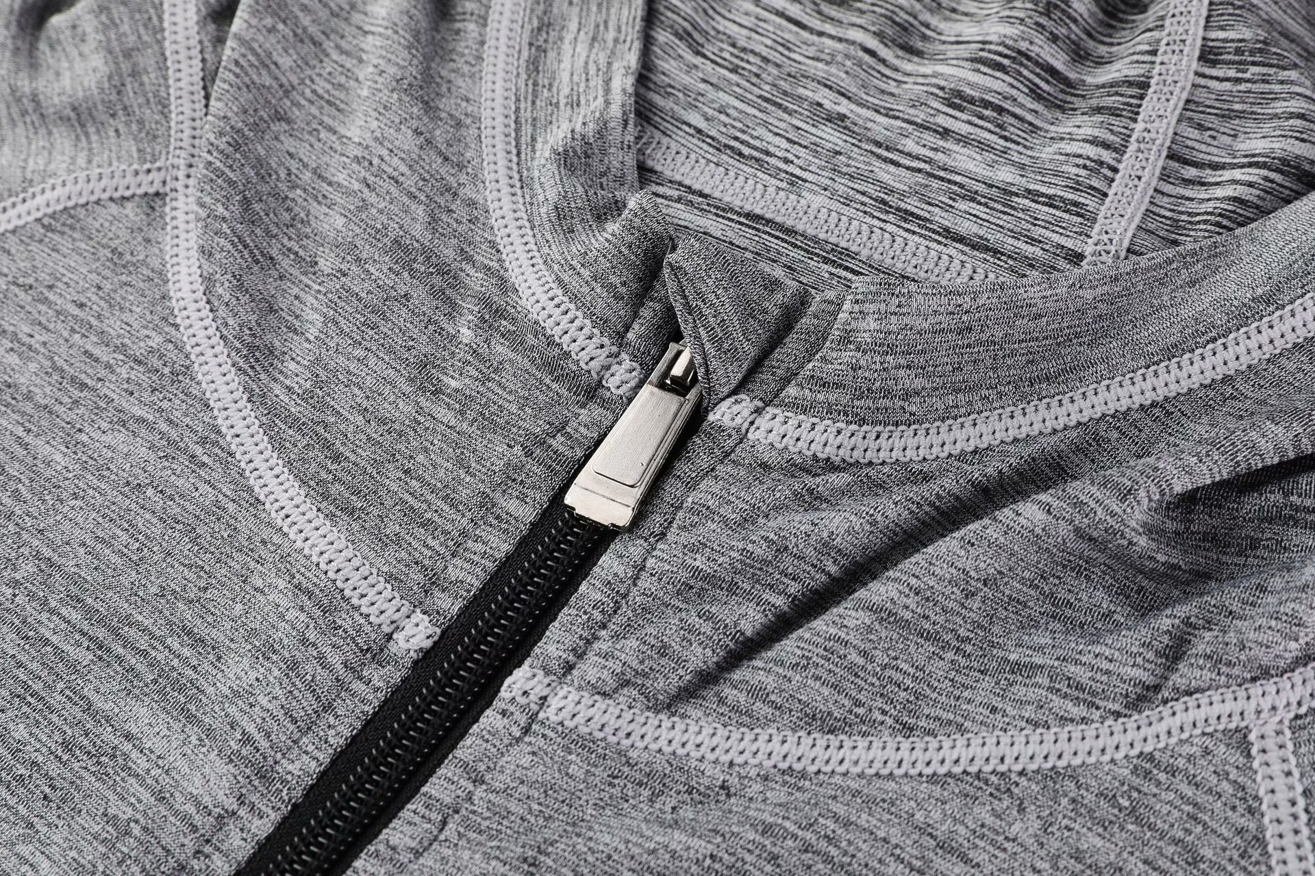 Men's Hooded Running Jacket For Autumn Long Sleeve Sports Outerwear With Plain Design And Moderate Thickness