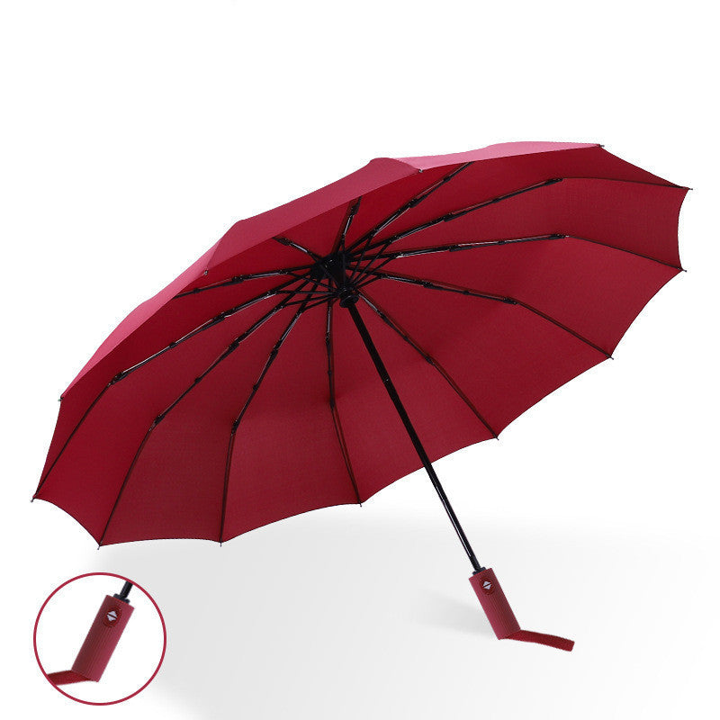 Automatic Umbrella Twelve Bone Three Fold Umbrella