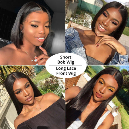 13x4 Lace Front Bob Wig - Human Hair Short Wig
